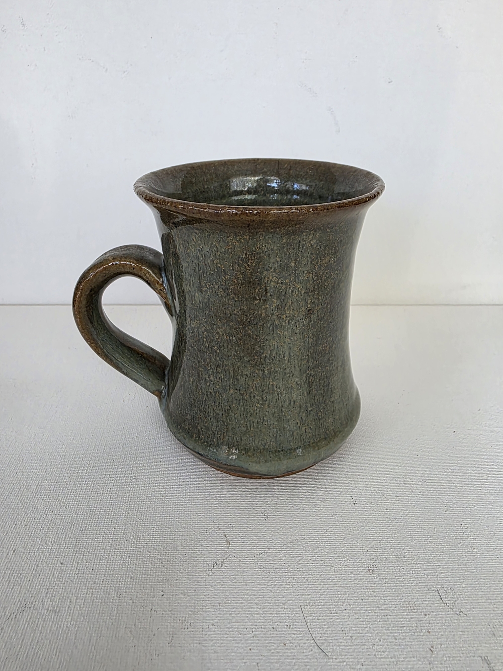 Hand Throw Stonewear Green Ceramic Coffee Mug